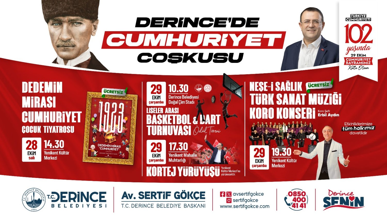 29 Ekim Cumhuriyet Bayramı Derince'de Çoşkuyla Kutlanacak