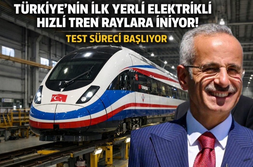 Türkiye’nin İlk Yerli Elektrikli Hızlı Treni Raylara İniyor