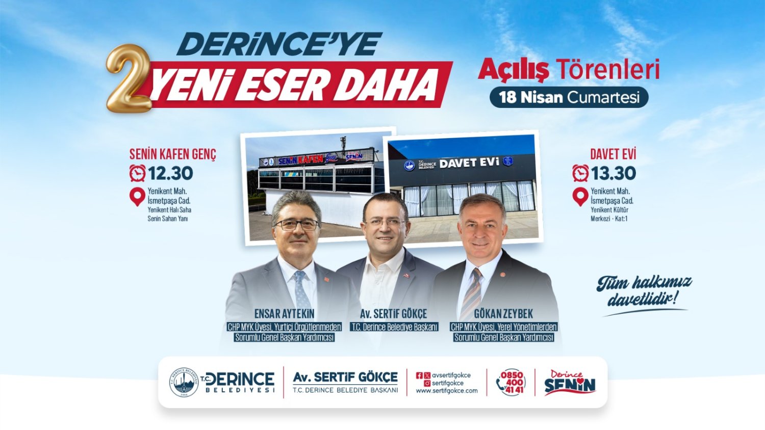 Derince’de İki Yeni Eser Daha Hizmete Açılıyor