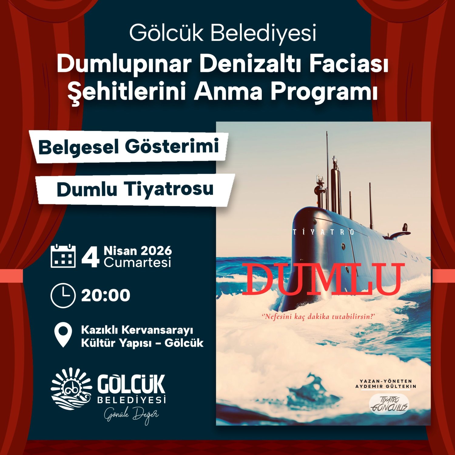 Dumlupınar Faciası Gölcük'te Tiyatro Sahnesinde Canlandırılacak