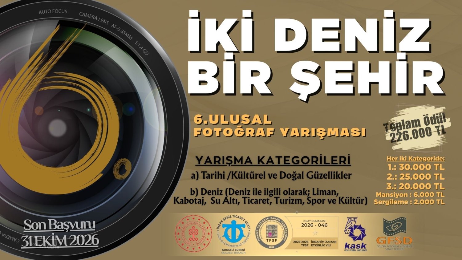  İki Deniz Bir Şehir İçin 226 Bin TL Ödül