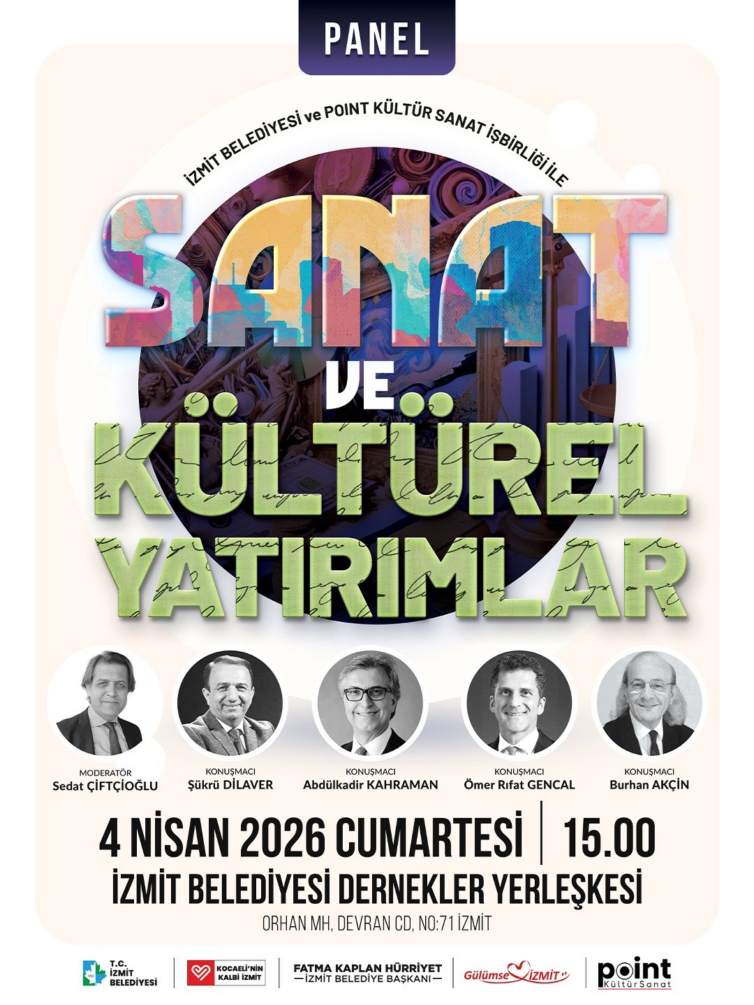 İzmit Belediyesi Ve Point Kültür Sanat’tan Kültürel Yatırım Paneli