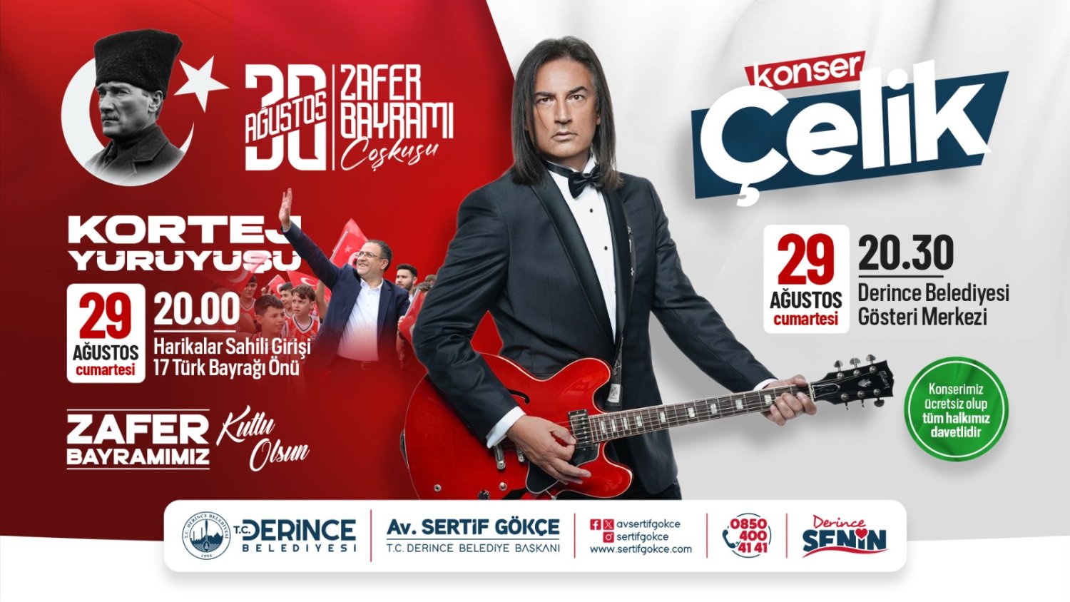 Derince’de Büyük Zafer Çelik Konseriyle Taçlanacak