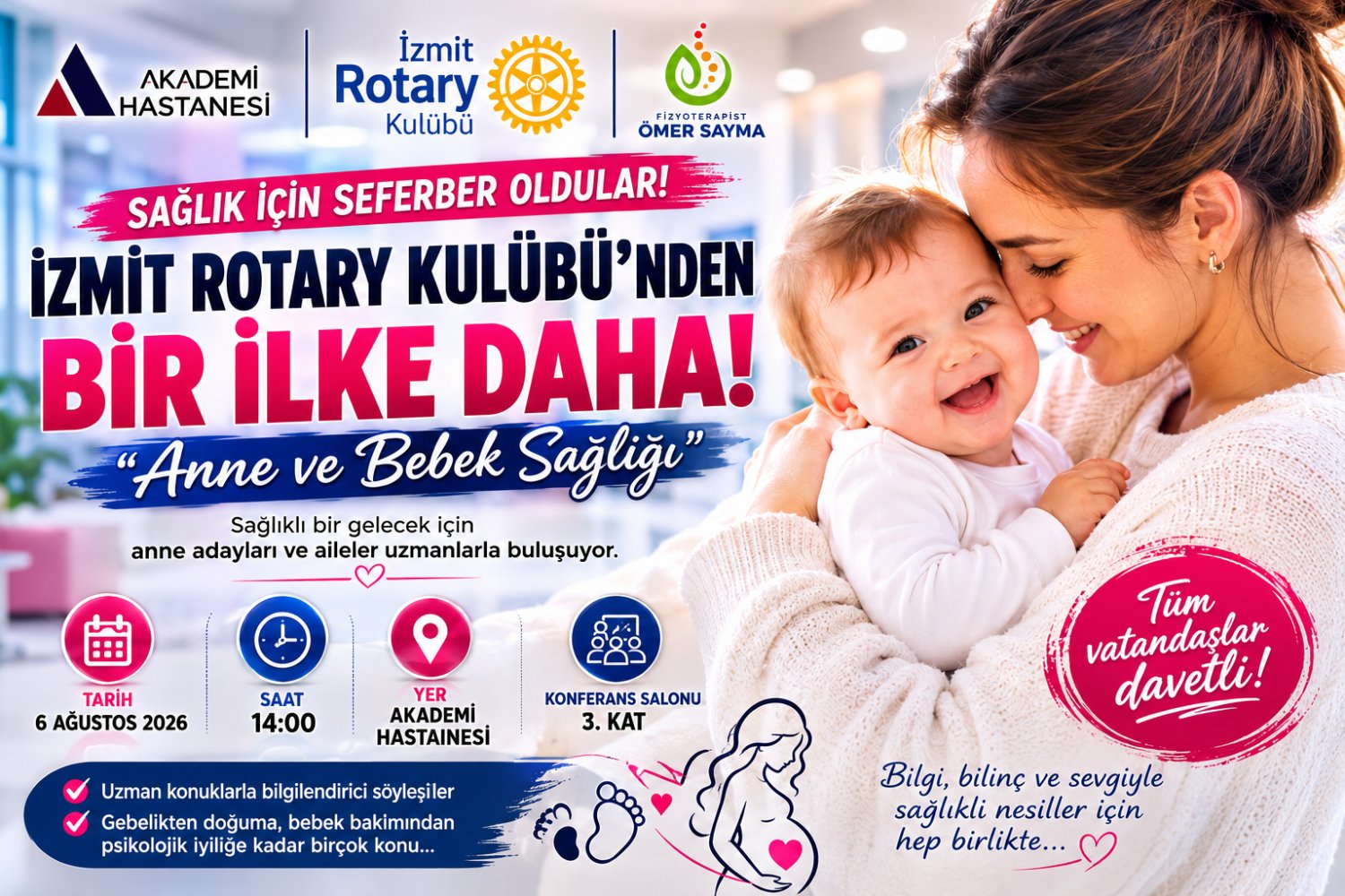 İzmit Rotary Kulübü'nden Anne Ve Bebek Sağlığı İçin Anlamlı Buluşma